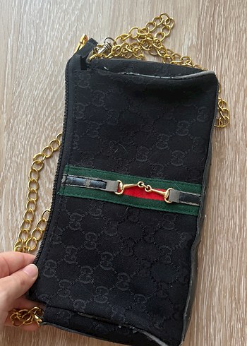Beden siyah Renk Zincir Detaylı Siyah Deri Kadın Çanta