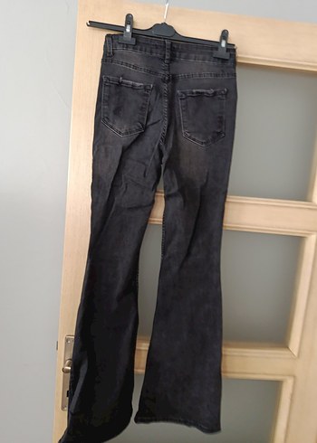 m Beden Kadın Siyah, İspanyol paça, Denim Pantolon