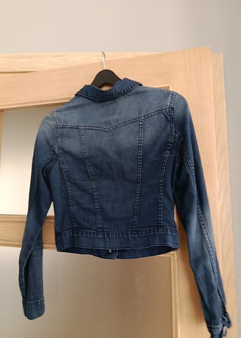 s Beden mavi Renk Düğmeli Mavi Kadın Denim Ceket
