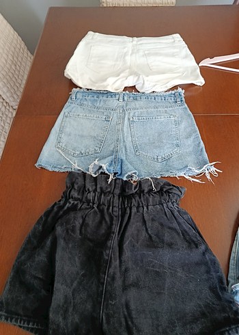 LC Waikiki 3 ADET Kadın Loose Fit Kemerli Kot Şort