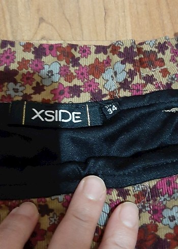 xside Marka xs beden Kadife mini klos etek cok iyi durumda - Görsel 4