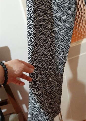 Bohem Siyah Desenli Rahat Kadın Pantolon - Görsel 2