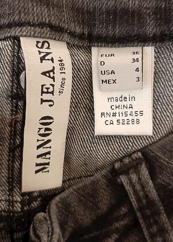 Mango 36 beden Antrasit renk Kot cok iyi durumda - Görsel 3