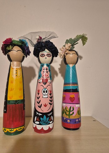 Renkli El Boyaması Figürin Seti - Görsel 3