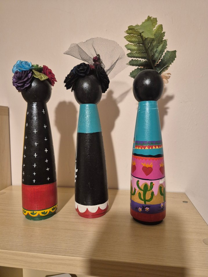 Renkli El Boyaması Figürin Seti - Görsel 4