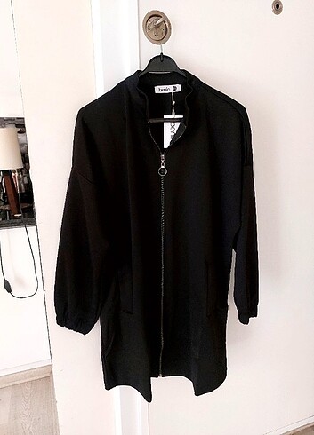 xl Beden Scuba kumaş ceket tunik