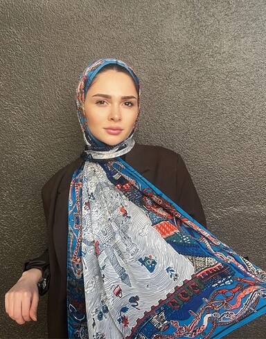  Beden lacivert Renk Hermes 1000 ipek şal