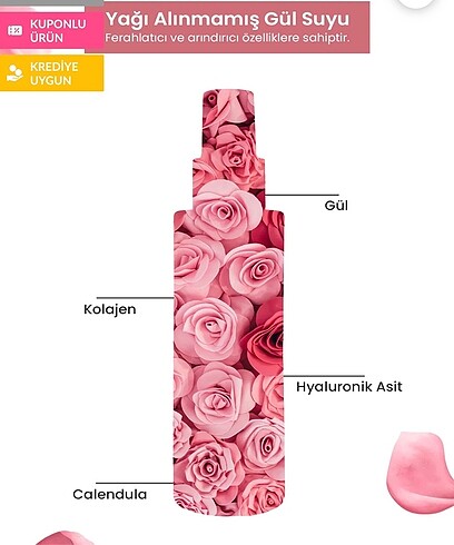 Beden Kolajenli gül suyu
