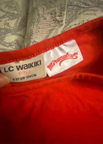 Kız Çocuk Kırmızı Baskılı Kısa Kollu Tişört - Görsel 2