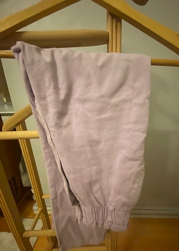 H&M Kız çocuk  Bej Loose Fit Keten Pantolon - Görsel 3