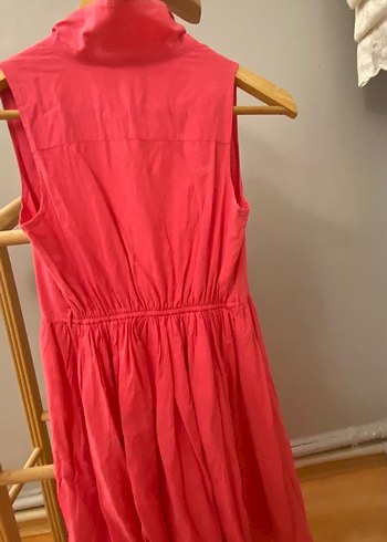 Pembe Kolsuz Uzun kız çocuk elbise - Görsel 2