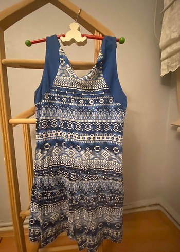 Mavi Bohem Desenli kız çocuk  Tunik - Görsel 2