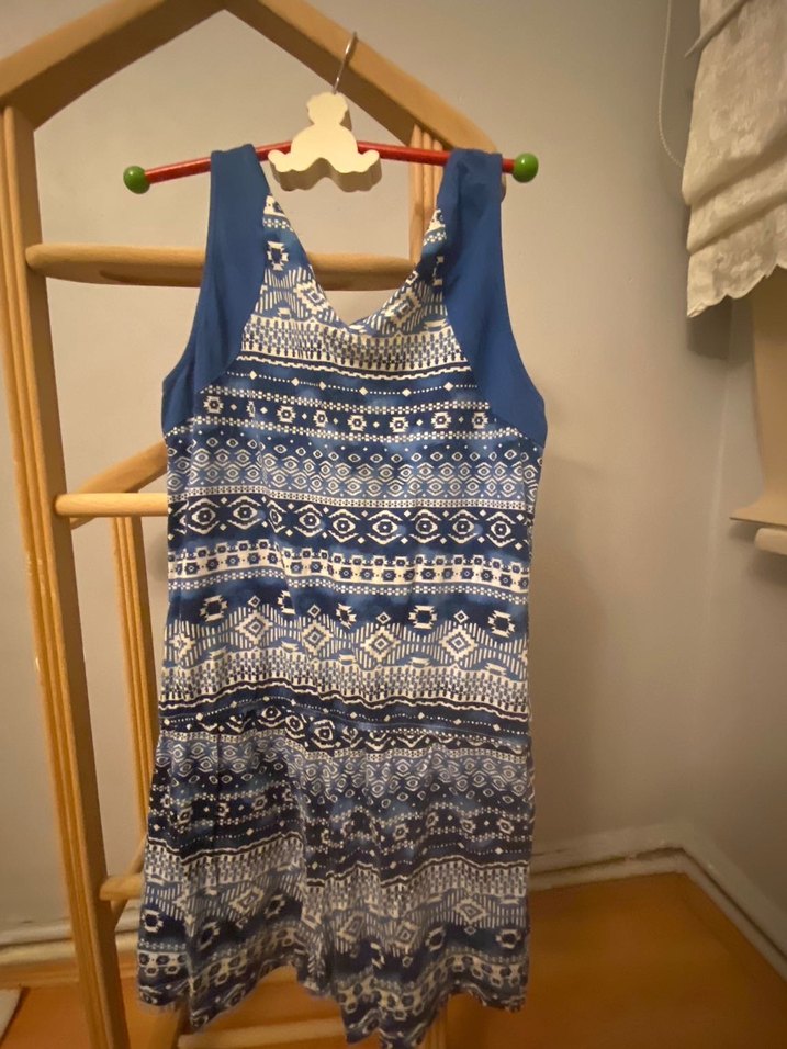 Mavi Bohem Desenli kız çocuk  Tunik - Görsel 2