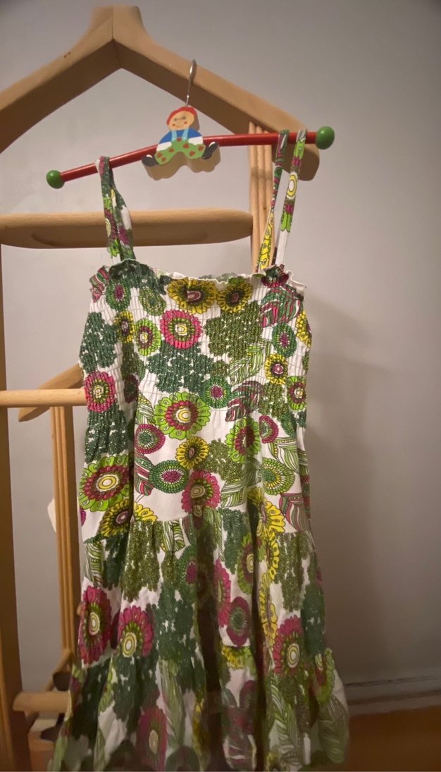 Kız çocuk Çiçek Desenli Çok Renkli Bluz - Görsel 2