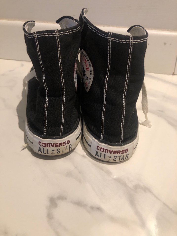 Bağcıklı Siyah Beyaz Spor Ayakkabı - Görsel 4