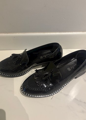 Kız Çocuk Püsküllü Siyah Loafer Ayakkabı - Görsel 6