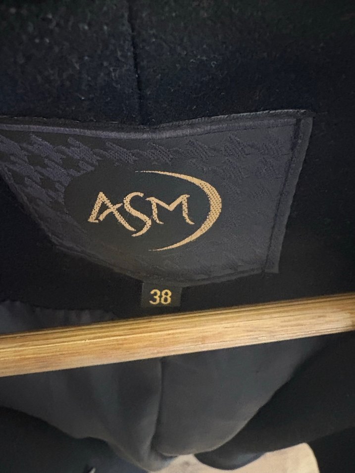 Siyah Uzun Kadın Kaşe Kaban - Görsel 3