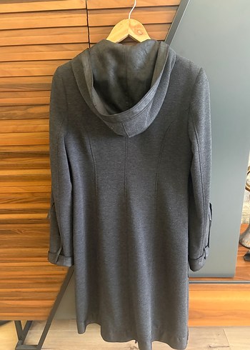 Düğmeli Gri baharlık ceket - Görsel 2