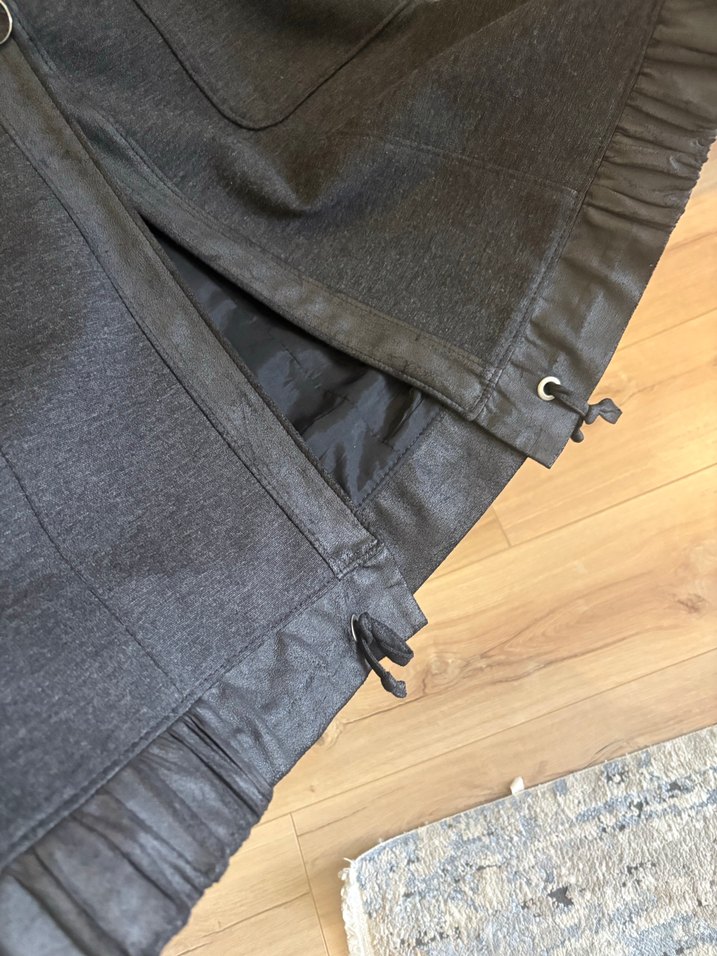 Düğmeli Gri baharlık ceket - Görsel 5