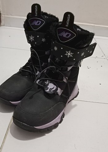 Kız Çocuk Siyah Desenli Goth Botlar - Görsel 3