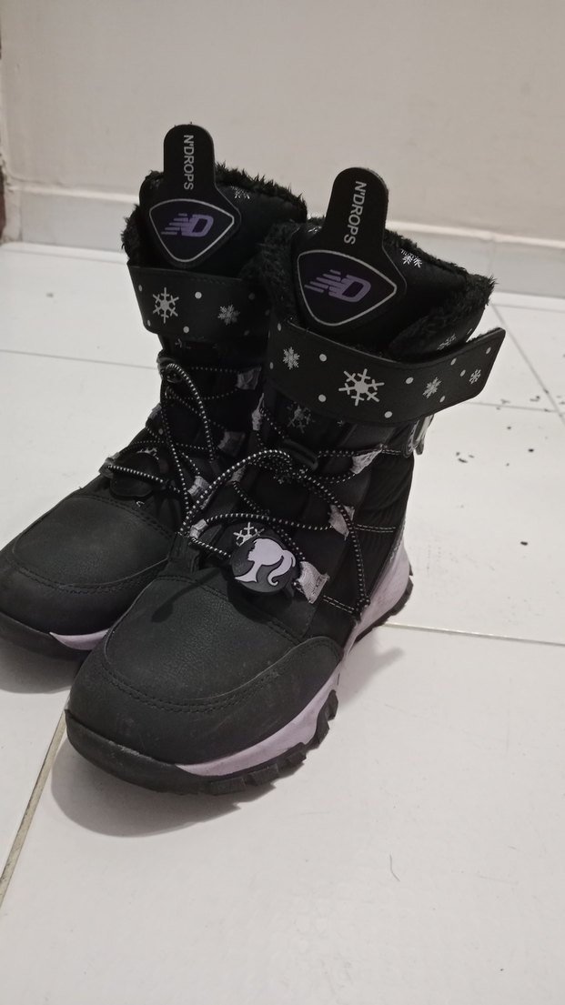 Kız Çocuk Siyah Desenli Goth Botlar - Görsel 3