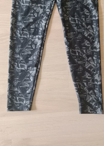 Gri Baskılı Streç Kadın Tayt - Görsel 4