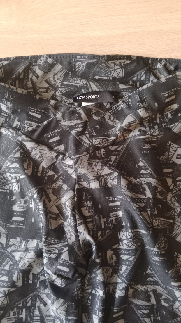 Gri Baskılı Streç Kadın Tayt - Görsel 3