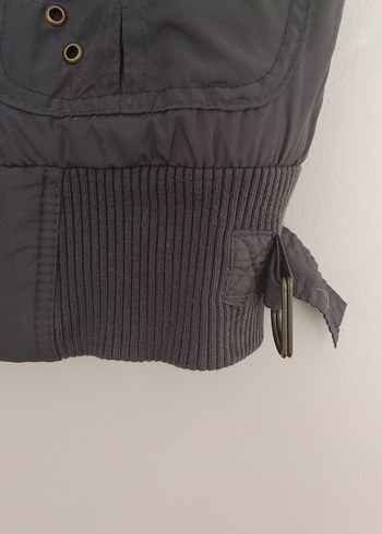 Gri Kürklü Kolsuz Kadın Yelek - Görsel 5