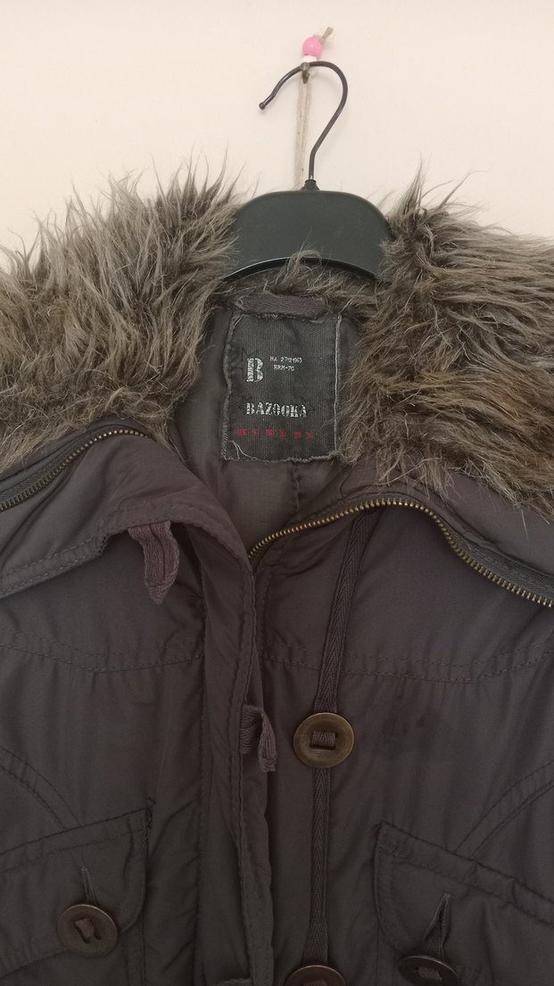 Gri Kürklü Kolsuz Kadın Yelek - Görsel 3