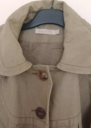 Bej Keten Midi Kadın Trençkot - Görsel 2