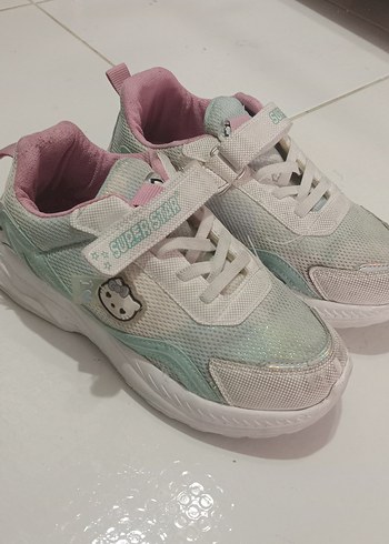 Kız Çocuk Beyaz Tie-Dye Spor Ayakkabı - Görsel 3