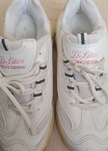 Beyaz Bağcıklı Kadın Spor Ayakkabı - Görsel 2