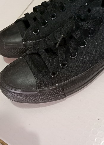 Siyah Düz Tabanlı Kadın Spor Ayakkabı #babet #converse - Görsel 2