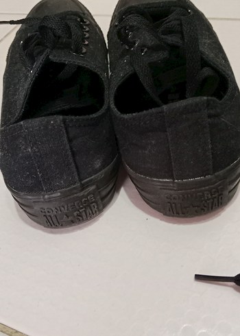 Siyah Düz Tabanlı Kadın Spor Ayakkabı #babet #converse - Görsel 3