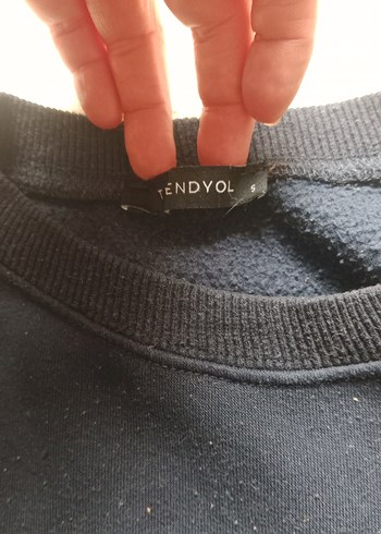 Mavi Pamuklu Baskılı Kadın Sweatshirt - Görsel 2