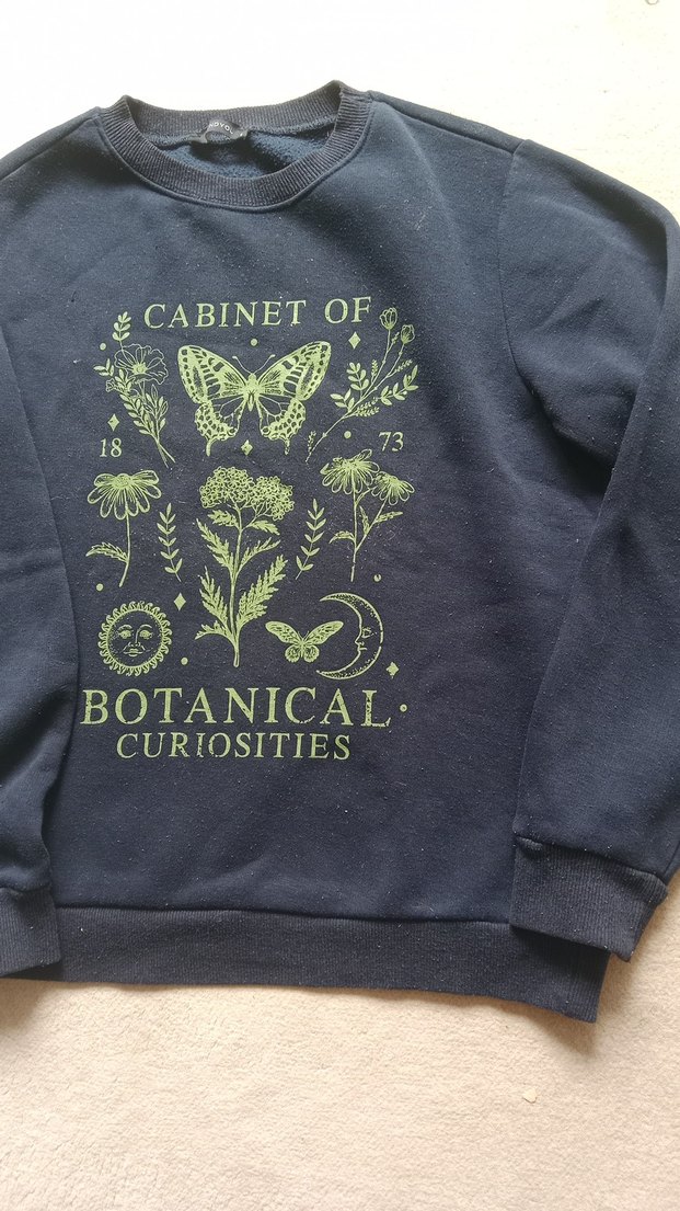 Mavi Pamuklu Baskılı Kadın Sweatshirt - Görsel 3