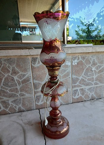 Beden pembe Renk Pembe Desenli Dekoratif Masa Lambası
