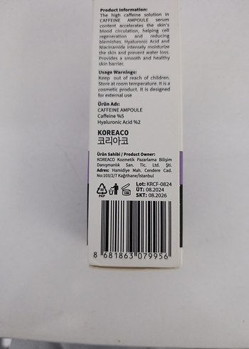 Koreaco Kafein Ampulü Kadınlar için - Görsel 2