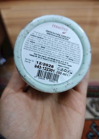 Dermoten Avokado Özlü Vücut Peelingi 250ml - Görsel 2