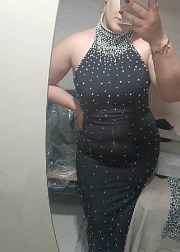 Siyah Uzun Abiye Elbise - Görsel 2