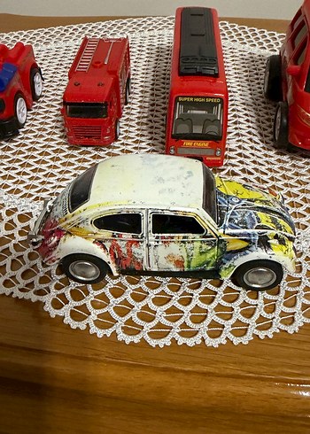 Kırmızı Renkli Oyuncak İtfaiye Araçları Seti - Görsel 2