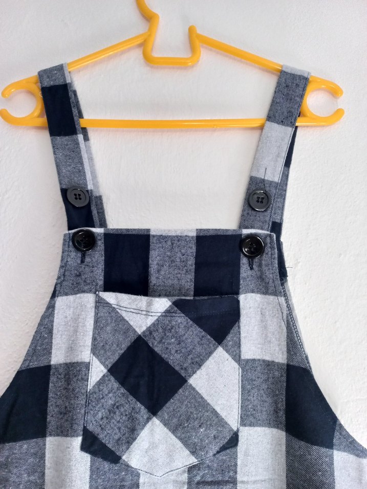 Gri Kareli Elbise - Görsel 3