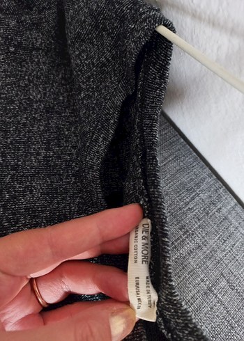 Gri Uzun Kollu Triko Kadın Kazak - Görsel 5