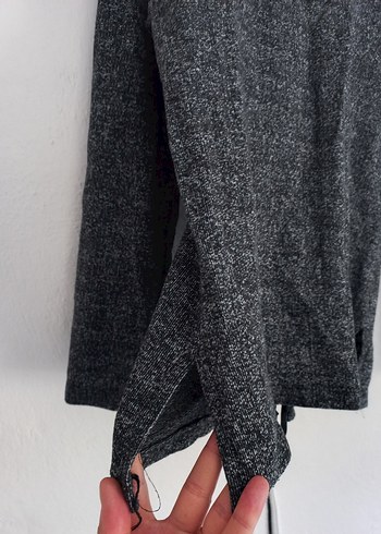 Gri Uzun Kollu Triko Kadın Kazak - Görsel 2