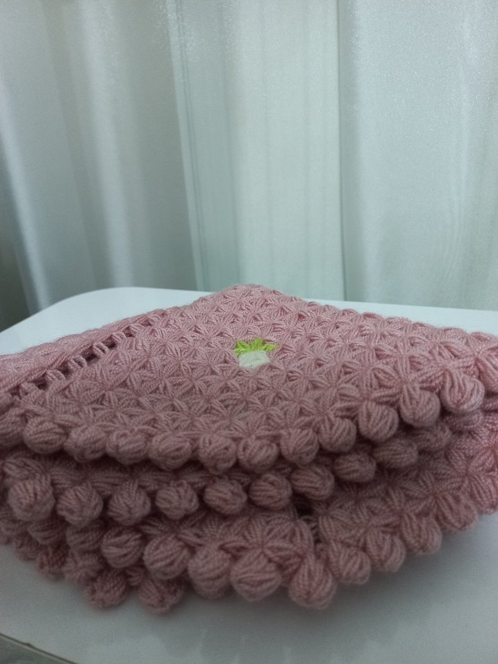 Pembe Örgü Banyo Lifi - Görsel 3