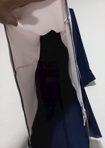 Kadın Lacivert Uzun Kollu Drapeli Tunik - Görsel 4