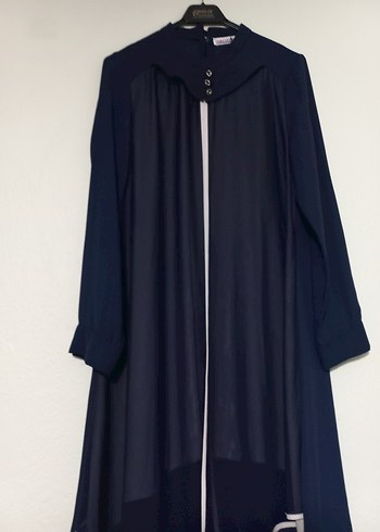 Kadın Lacivert Uzun Kollu Drapeli Tunik - Görsel 2