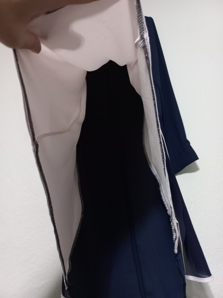 Kadın Lacivert Uzun Kollu Drapeli Tunik - Görsel 4