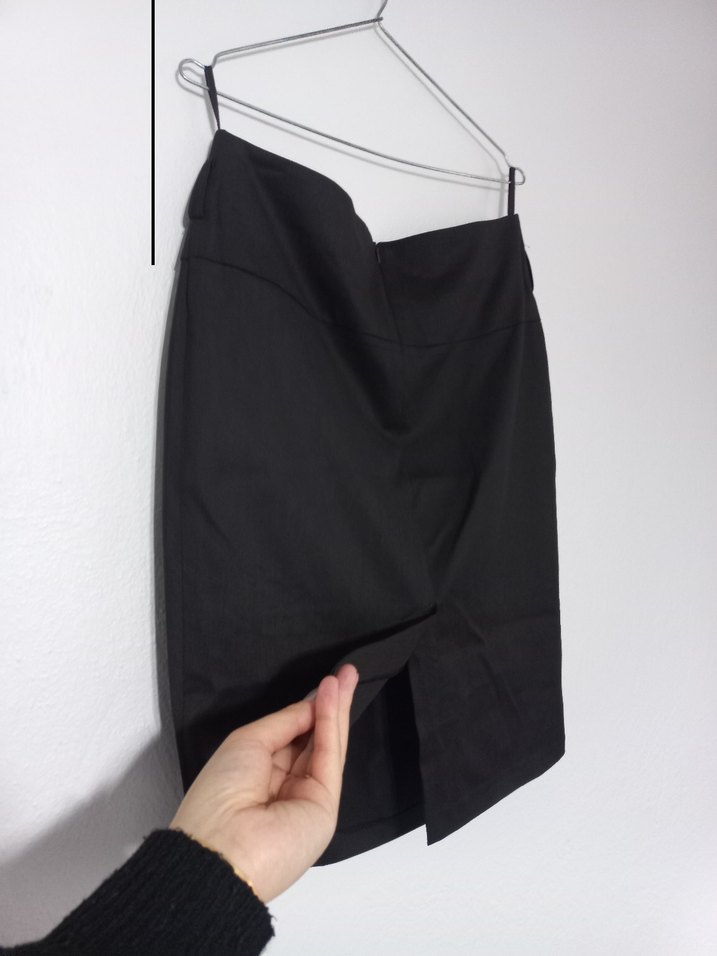 Füme Pileli Midi Kalem Etek - Görsel 4