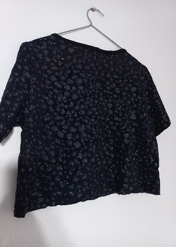 Gevşek Kesim Siyah Mini Bluz - Görsel 7